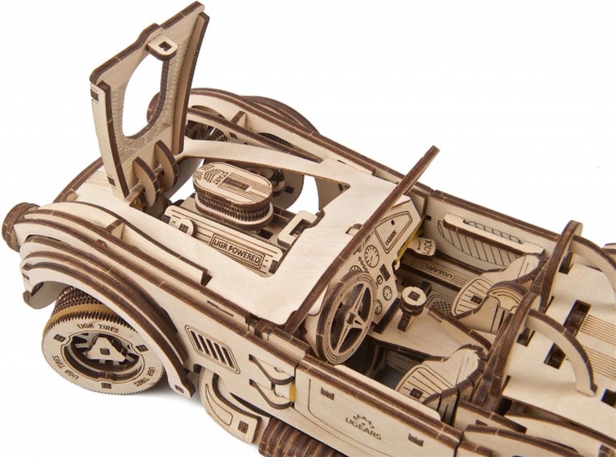 UGEARS Houten 3D Model - Drift Cobra Racing Car — afbeelding 4