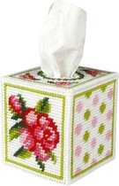 Borduurpakket Tissue box Roos - Orchidea