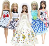 Dolldreams | 5x Jurkjes voor barbie - Set kleertjes barbie jurken