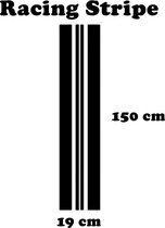 Racing Stripe / Race Streep 5 (wit) (150x19cm)