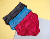 Bnatural - Set 3 Menstruatie ondergoed -  4 tampons - Zwart 2XL - Gratis waszak
