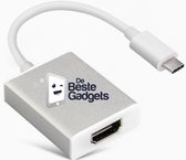De Beste Gadgets USB-C naar HDMI adaptor Zilver - USB-C naar HDMI Switch - USB-C Naar HDMI Adaptor - USB-C to HDMI
