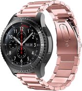 Stalen Smartwatch bandje - Geschikt voor Strap-it Samsung Galaxy Watch 46mm stalen band - rosé pink - Strap-it Horlogeband / Polsband / Armband