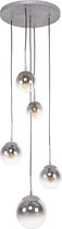 DePauwWonen - 5L Bubble shaded getrapt Hanglamp - E27 Fitting - Grijs - Hanglampen Eetkamer, Woonkamer, Industrieel, Plafondlamp, Slaapkamer, Designlamp voor Binnen