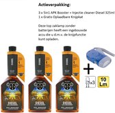 5 in 1 APK Booster + Injectie cleaner Diesel 325ml - 3 Stuks + Zaklamp/Knijpkat