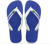 Havaianas Brasil Logo Unisex Slippers - Marine Blue - EUR Maat 25/26 USA 7/8C