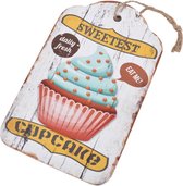 Schild sweetest cupcakes, hanger voor aan de muur.