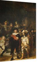De Nachtwacht, Rembrandt van Rijn - Foto op Dibond - 60 x 90 cm