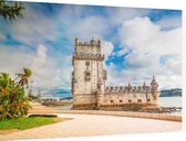 Torre de Belém, werelderfgoed in Lissabon - Foto op Dibond - 90 x 60 cm