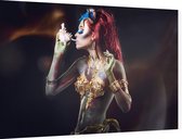 Bodypainted mermaid - Foto op Dibond - 90 x 60 cm