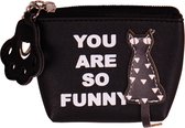 Portemonneetje rits Zwarte Poes Zwart - You are so Funny - 11x9cm