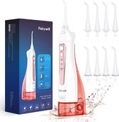 Friick® | Elektrische waterflosser | Mondhygiëne | Hygiëne | Tanden poetsen | Mondhygiënist | Met 8 extra floss borstels | Roze