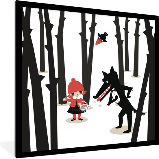 Photo encadr e Une illustration du petit chaperon rouge et le