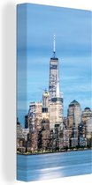Canvas Schilderij De skyline van New York City met het One World Trade Center - 40x80 cm - Wanddecoratie