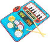 Fidgy - Piano Mat - Muziekmat - 6 Instrumenten - Dansmat - Inclusief Drumsticks - Speelmat