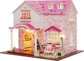 CUTE ROOM – DIY Miniatuur Houten Poppenhuis Villa Bouwpakket – A-003 Pink Sweetheart Villa
