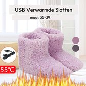 Verwarmde Sloffen - USB Oplaadbaar - Elektrische Sloffen - Pantoffels - Sloffen Dames - Sloffen Meisjes - Sloffen Kinderen - Maat 35-39