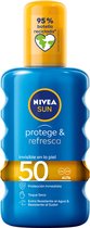 Zon Protector Spray Protege & Refresca Nivea Spf 50 (200 ml)