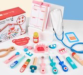 LC® Dokterskoffertje 22-delig Tandarts Accessoires - Tandarts Speelgoed Doktersset - Doktersset Speelgoed - Speelgoeddokter – Ideaal voor kinderen om bezoekjes aan de huisarts vert