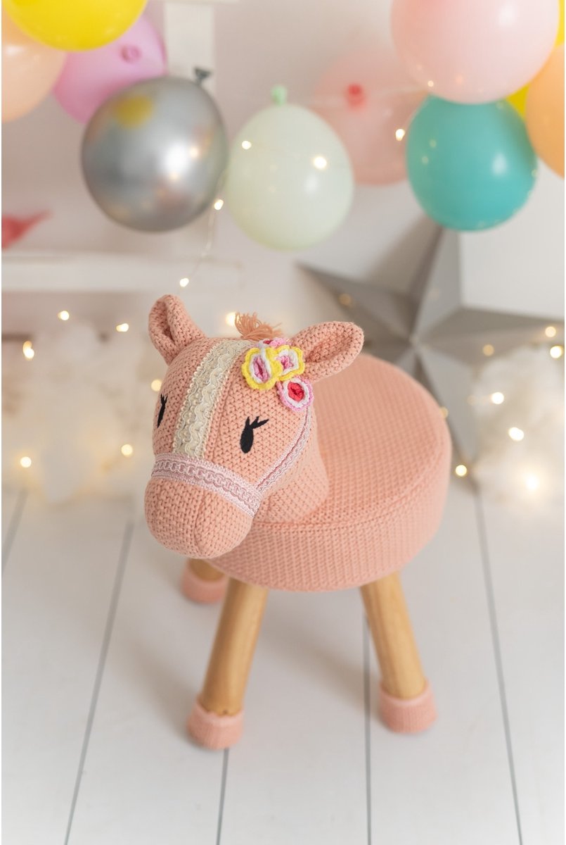 Crochetts - Silla Artax Het Paard Luxe Kinderstoel/Kruk - Handgemaakt - Made in Spain