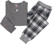 La-V pyjama sets voor Meisjes  met  jogging broek van flanel  Grijs 170-176