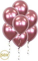 Rode Helium Ballonnen 2024 NYE Verjaardag Versiering Feest Versiering Ballon Chrome Rood Luxe Decoratie - 50 Stuks