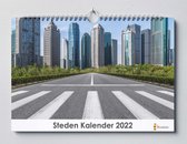 Steden kalender 35x24 cm | Jaarkalender steden | De grootste steden van de wereld | Verjaardagskalender Volwassenen