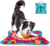 Snuffeltapijt voor honden, intelligent speelgoed, snuffeltapijt, wasbaar, opvouwbaar, antislip, intelligentie, hondenspeelgoed, snuffelspeelgoed, bevordert de natuurlijke zoekvaardigheden, 70 x 70 cm