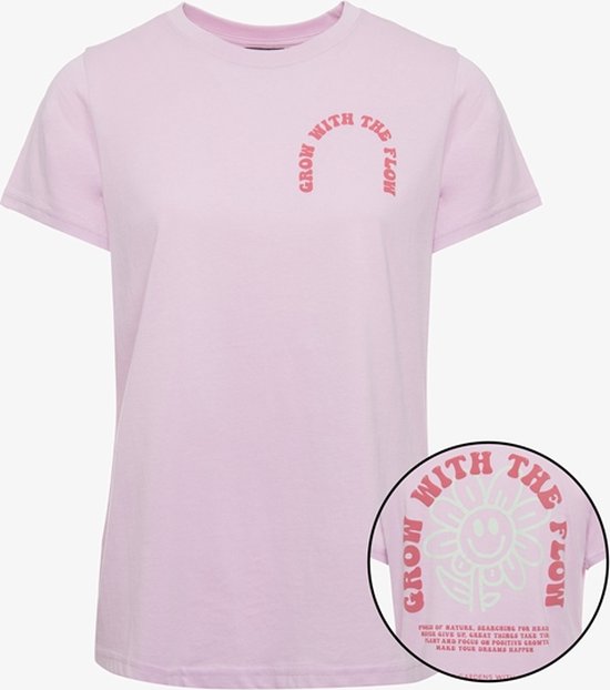TwoDay dames T-shirt met backprint lila - Maat L