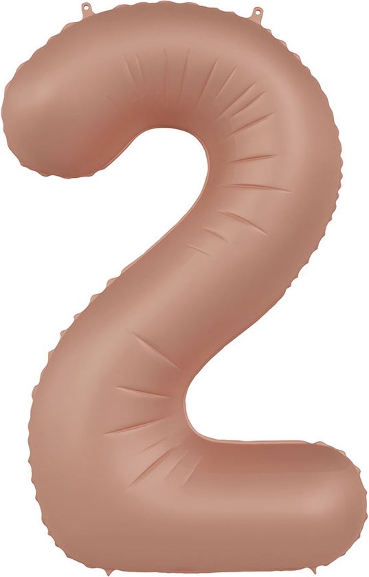 Folat - Ballon Aluminium Numéro 2 Rose Vintage - 86 cm