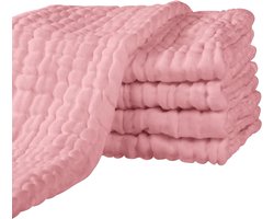 SnelShoppen - Baby Luiers Katoen Lange Baby Luiers 65 x 65 cm Pack van 5 Vierkante Super Zachte Luiers voor Gevoelige Huid Pasgeboren