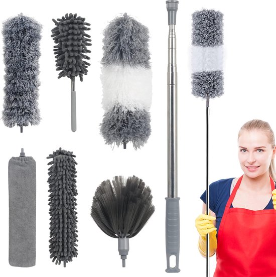 Lot De 3 Plumeaux Télescopiques En Microfibre - Extensibles Télescopiques Et Lavables - Duster
