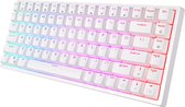 Royal Kludge RK84 - Mechanisch Gaming Toetsenbord - Draadloos - RGB Verlichting - Qwerty - Red Switches - Wit