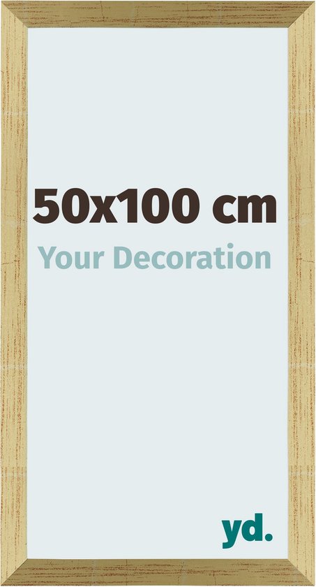 Fotolijst 50x100 cm - MDF - Goud Glans - Mura