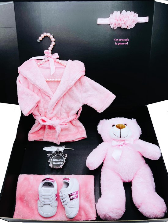 Kraamcadeau meisje - roze teddybeer , geboortegeschenk - groot kraamcadeau meisje, kan ook rechstreeks als cadeau worden verstuurd, cadeau geboorte meisje van ArtiMariti — afbeelding 5