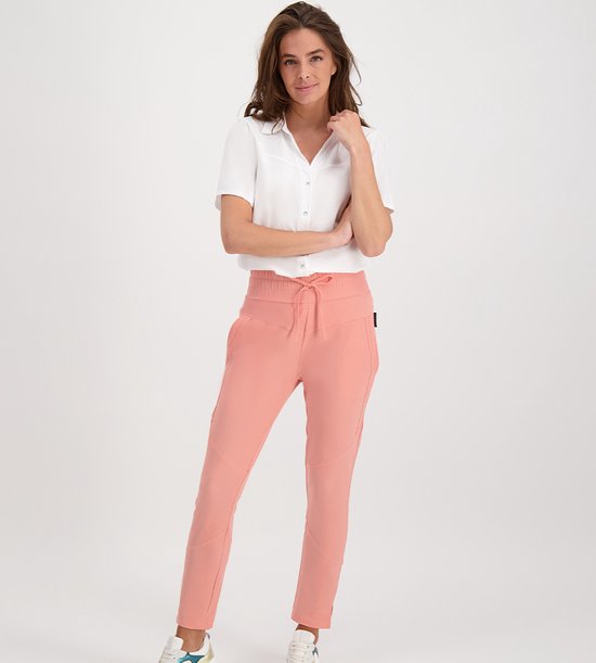 Roze Broek/Pantalon van Je m'appelle - Dames - Travelstof - Maat 36 - 5 maten beschikbaar