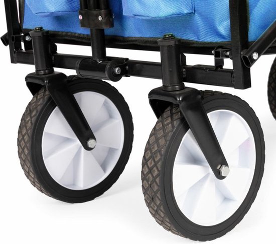 Multistore Bolderkar opvouwbaar 100L en 80kg draagkracht - strandkar - bolderwagen - 360º voorwielen - blauw van Multis — afbeelding 5