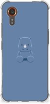Siliconen Back Cover Geschikt voor Samsung Galaxy Xcover 7 Telefoonhoesje met doorzichtige rand Baby Rhino