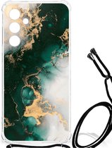 Anti-Shock Hoesje geschikt voor Geschikt voor Samsung Galaxy A55 Marmer Groen