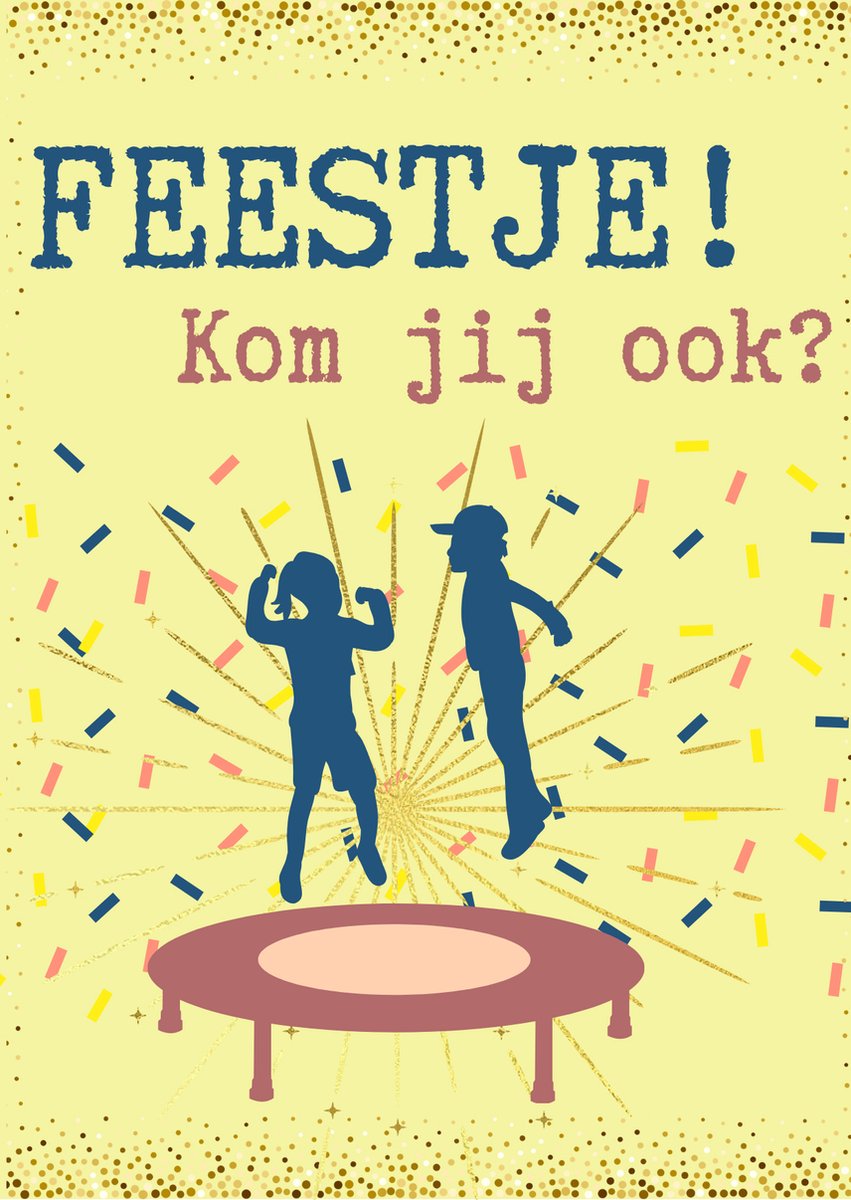 Lise Schrijft | Uitnodiging Kinderfeestje | Duurzaam | Jongen | Meisje | 15 ECO-kaarten | Trampolinepark | Trampoline | Indoor speeltuin | met leuke SLUITSTICKER | inclusief kraft ENVELOP | FSC Mix credit, EU Ecolabel, ECF gecertificeerd