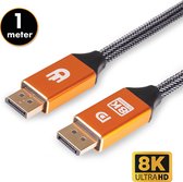 Bol.com Drivv. Displayport Kabel - 8K 60Hz – 4K 144 Hz - 32.4GBps - Displayport 1.4 - DP Kabel - 1 meter aanbieding
