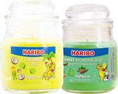 Haribo kaarsen 85gr set 2 - 1x klein Cocos 1x klein Sweet Wonderland