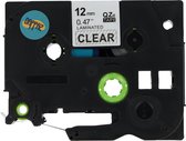 Dappaz - 15 stuks Brother Label Tape TZe-131 Compatible - Zwart op Transparant - 12 mm x 8 m - Geschikt voor Brother P-Touch Labelprinter - TZe131