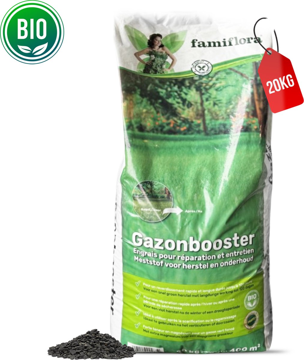 Famiflora BIO Gazonbooster 20kg (tot 400m²)