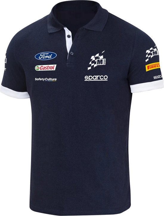 Sparco M-Sport Polo Marineblauw - XS