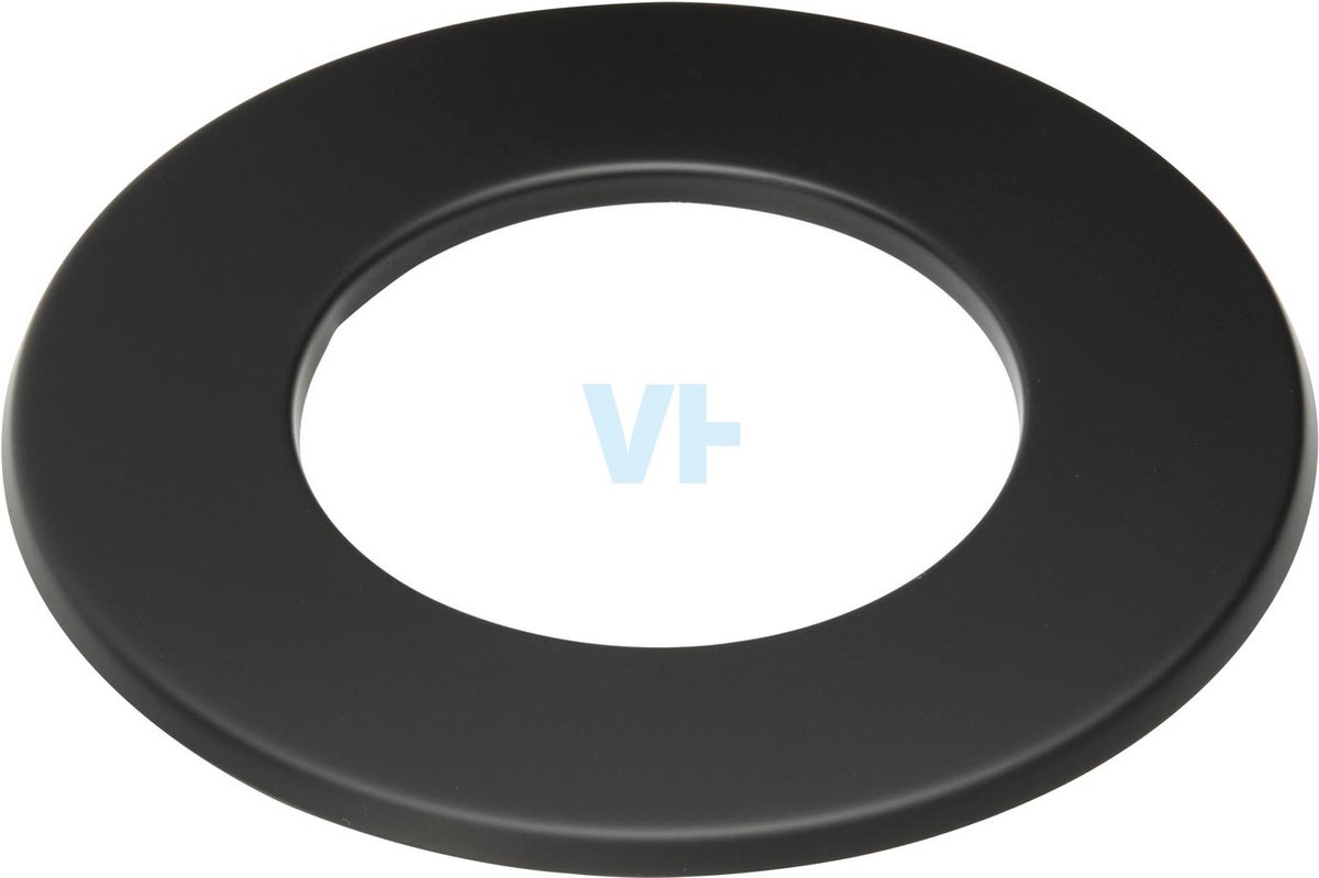 Rozet 5 Cm Zwart Staal 2mm Ø130 (135) mm