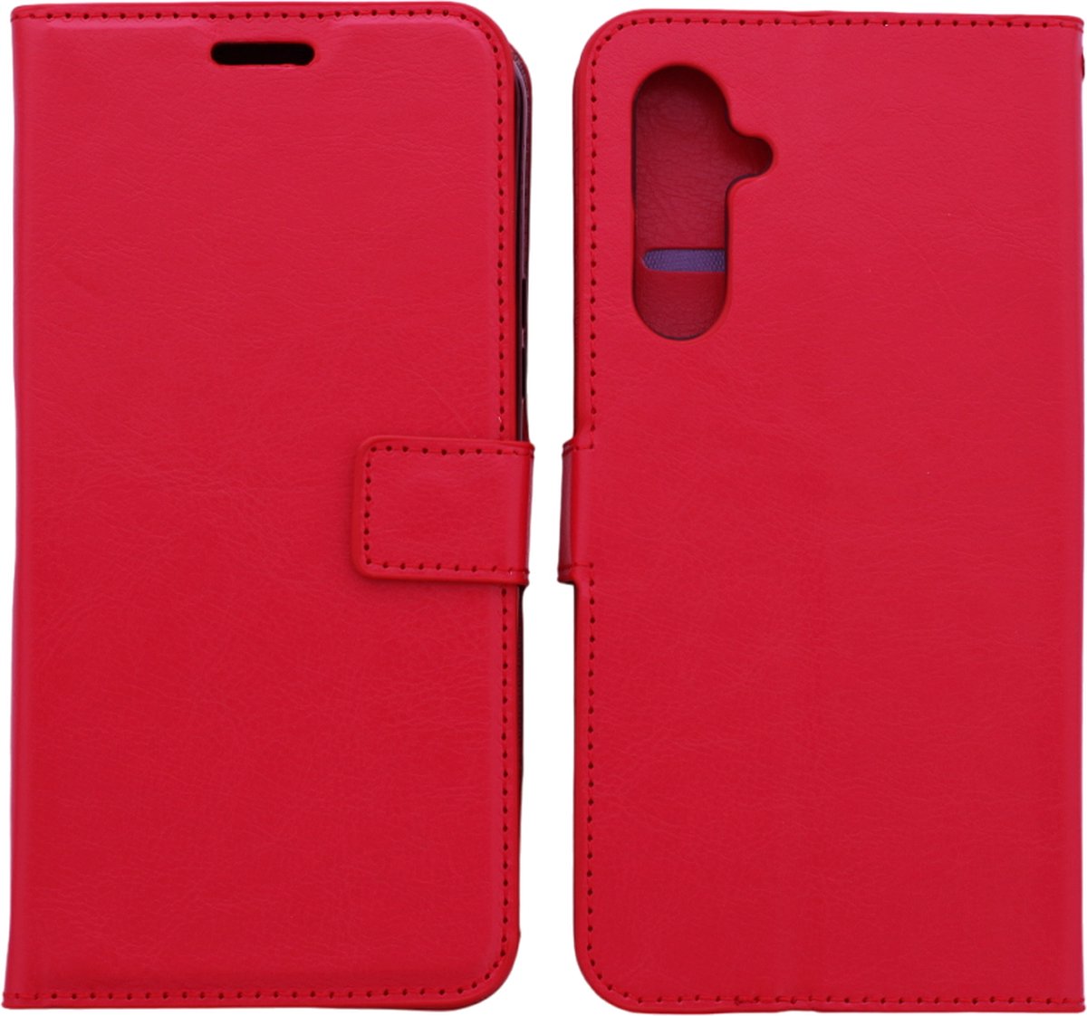 Bookcase Rood Geschikt voor Samsung Galaxy S23 FE - portemonnee hoesje - ZT Accessoires