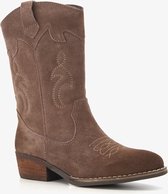 TwoDay suede meisjes cowboy western laarzen - Bruin - Maat 33