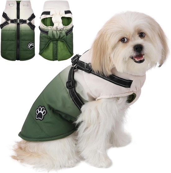 Manteau pour chien avec harnais manteau d hiver en polaire impermeable pour chien bol