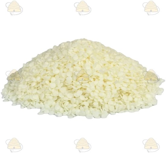 witte bijenwas korrels 500 Gram - witte bijen wax - 100% organisch natuurlijke - White beewax - 500 gram